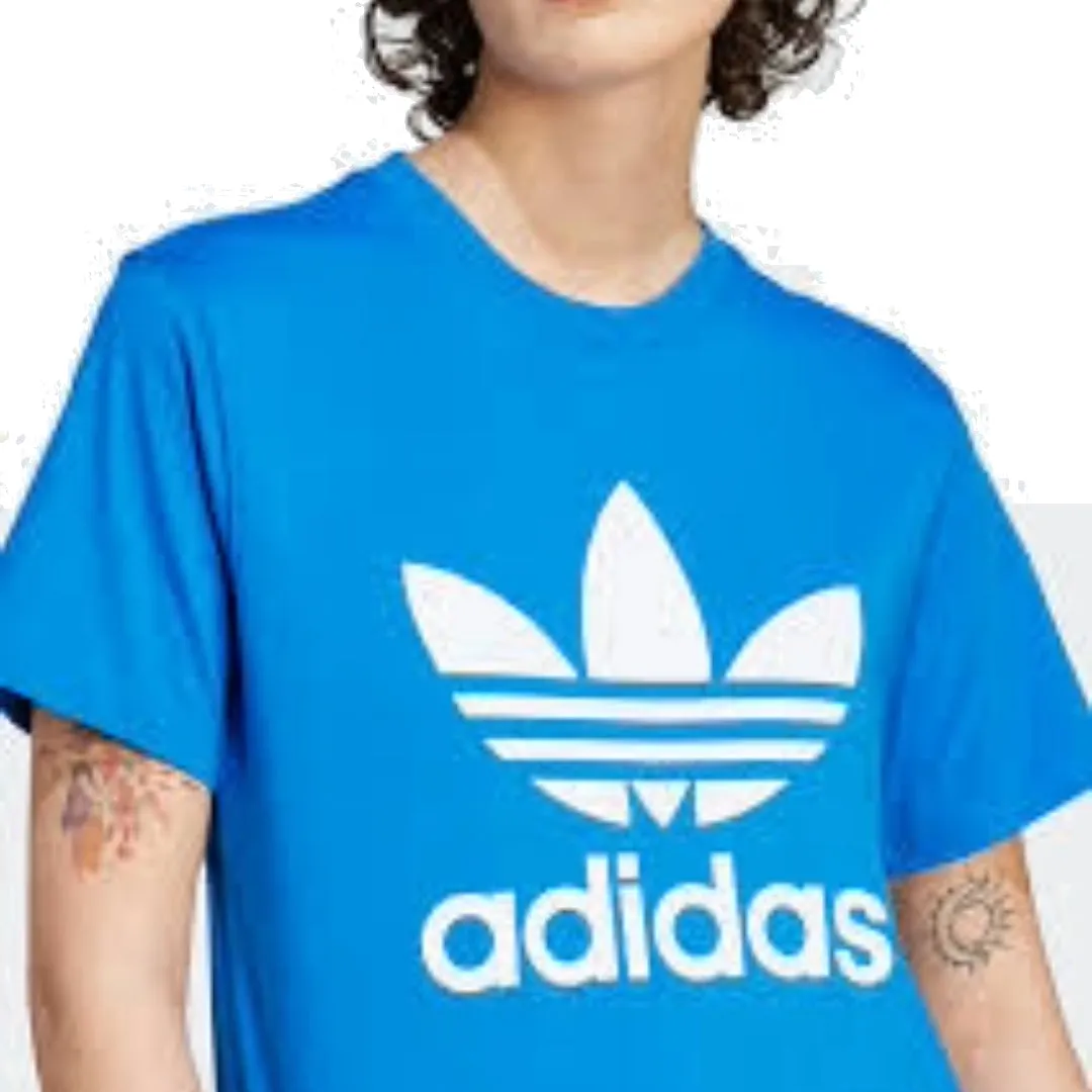 (WMNS) adidas Adicolor Classics Trefoil T-Shirt Asia Sizing 'Blue White' IK4037 sold by KicksCrew product image thumbnail 2
