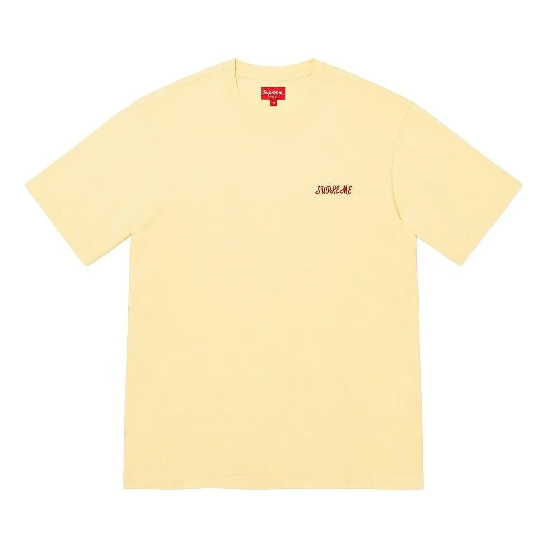Supreme Washed Script S/S T-Shirt 'Yellow' SUP-SS23-243 sold by KicksCrew