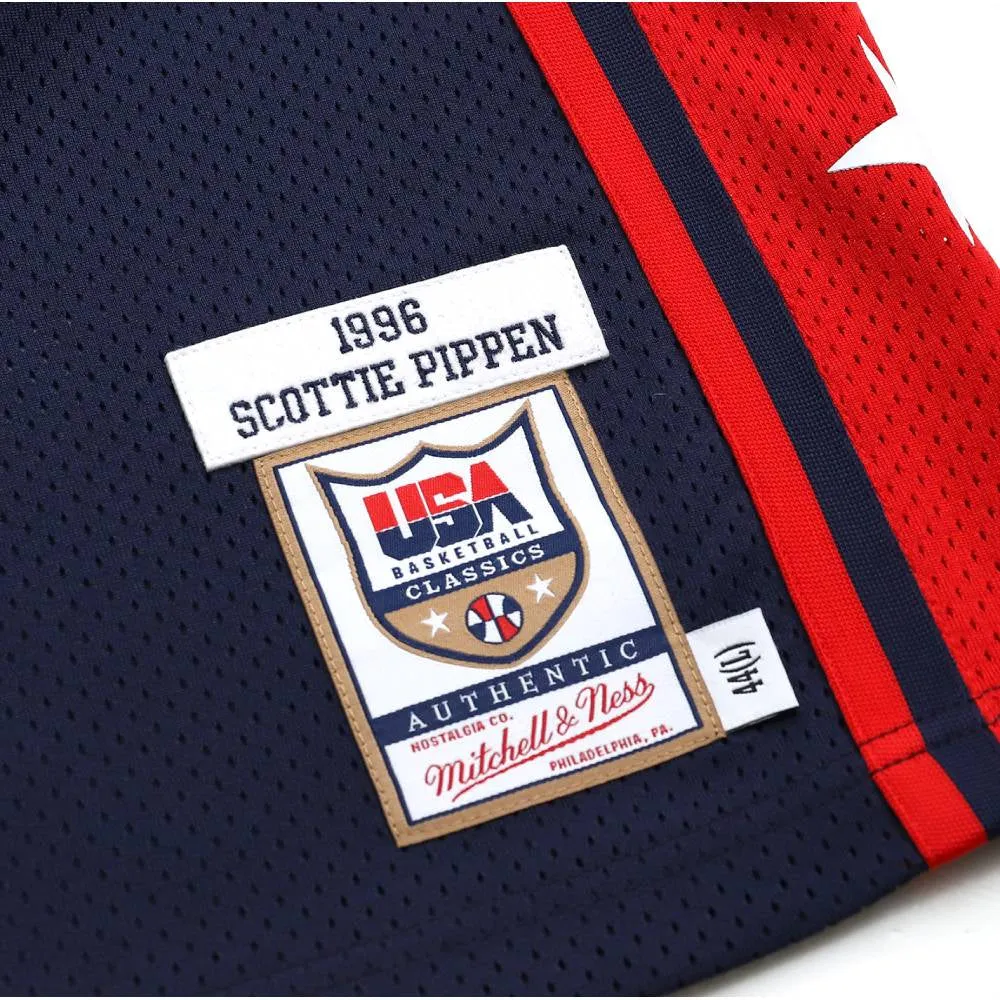 Mitchell & Ness Team USA 1996-97 Jerseys 'Scottie Pippen 8' AJY4SB19062-USANAVY96SPI sold by KicksCrew product image thumbnail 3