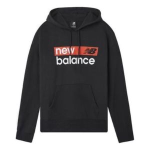 New Balance Full Sleeve Printed Hoodie 'Black Red White' MT03902-BK sold by KicksCrew