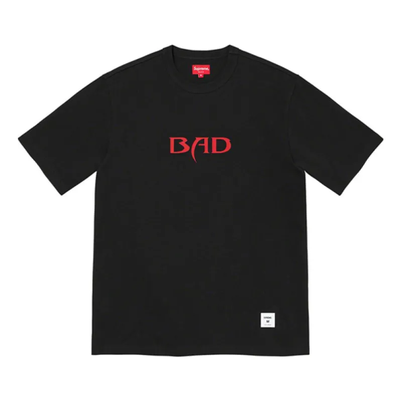Supreme Bad S/S T-Shirt 'Black Red' SUP-SS22-102 sold by KicksCrew