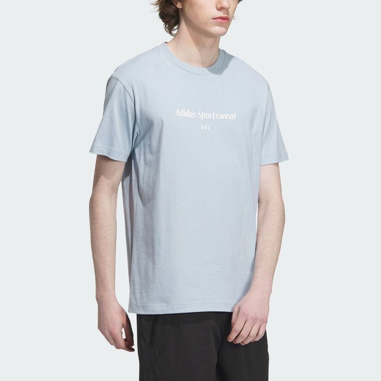 Adidas Sportswear Lounge Short Sleeve T-Shirts 'Blue' IP4993 sold by KicksCrew product image thumbnail 4