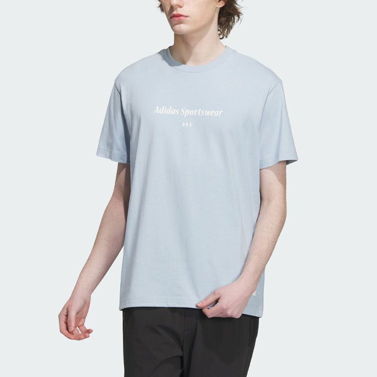 Adidas Sportswear Lounge Short Sleeve T-Shirts 'Blue' IP4993 sold by KicksCrew product image thumbnail 2