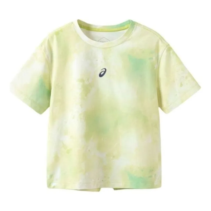 (GS) ASICS Logo T-Shirt 'Green' 332241174015-752 sold by KicksCrew