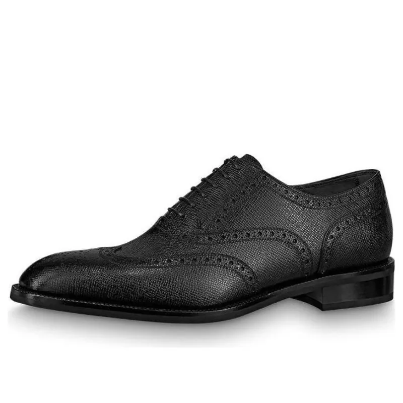 LOUIS VUITTON Graduate Richelieu Shoes 'Black' 1A8IZI sold by KicksCrew