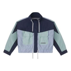 (WMNS) Converse Long Sleeve Short Fit Cargo Windproof Jacket 'Blue' 10026915-A02 sold by KicksCrew
