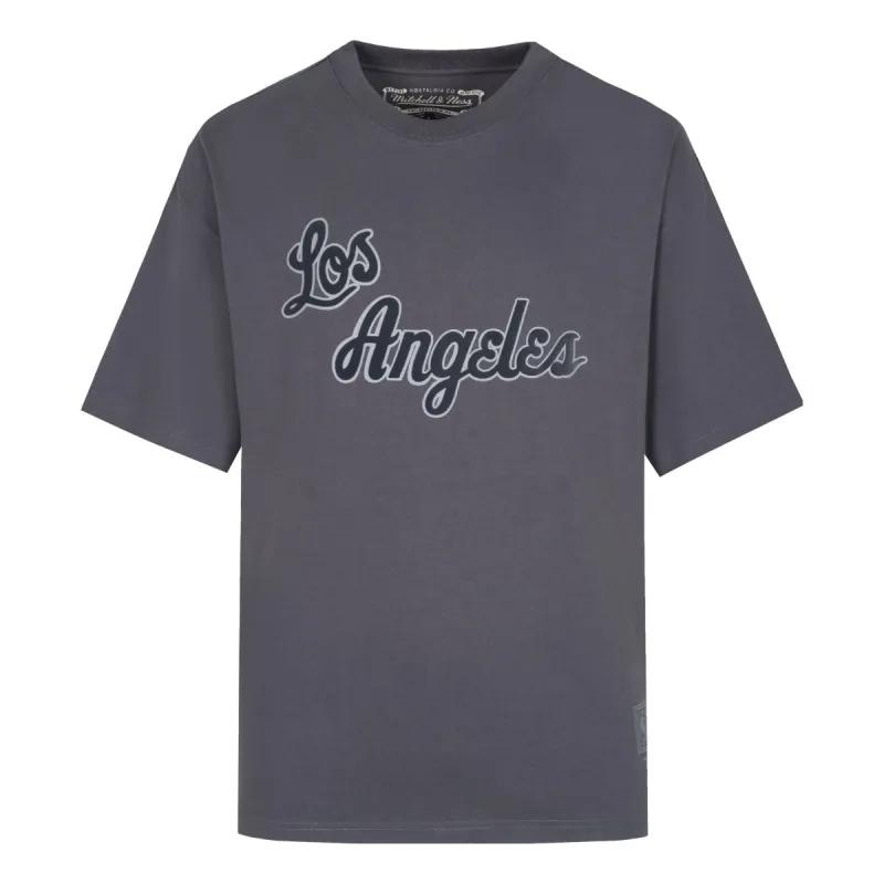 Mitchell & Ness x NBA Los Angeles Lakers T-shirt 'Grey' MNJYSST22003 sold by KicksCrew