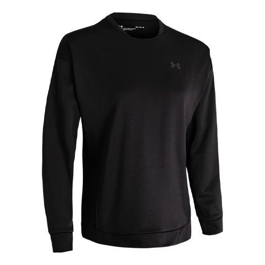 (WMNS) Under Armour Rival Terry Taped Crew 'Black' 1361112-001 sold by KicksCrew