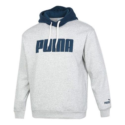 Puma Long Sleeved Pullover Hoodie 'Grey Navy' 534939-04 sold by KicksCrew