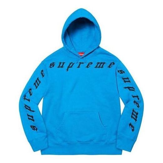 Supreme Raised Embroidery Hooded Sweatshirt 'Blue Black' SUP-FW21-366 sold by KicksCrew