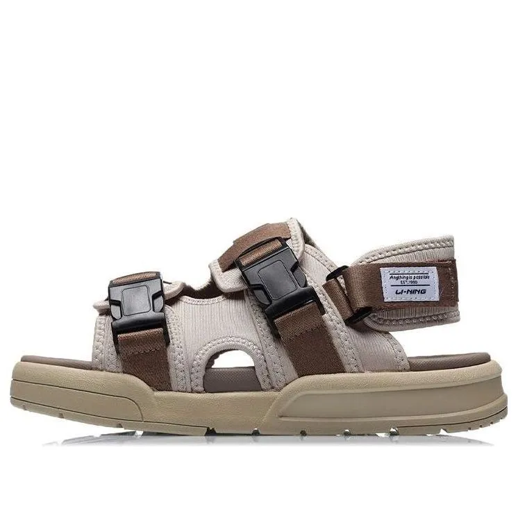 Li-Ning Coca Sandals 'Khaki Brown' AGLR019-2 sold by KicksCrew