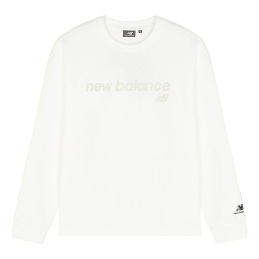 New Balance Logo Lifestyle Sweatshirt 'White' 5CC39603-IV sold by KicksCrew