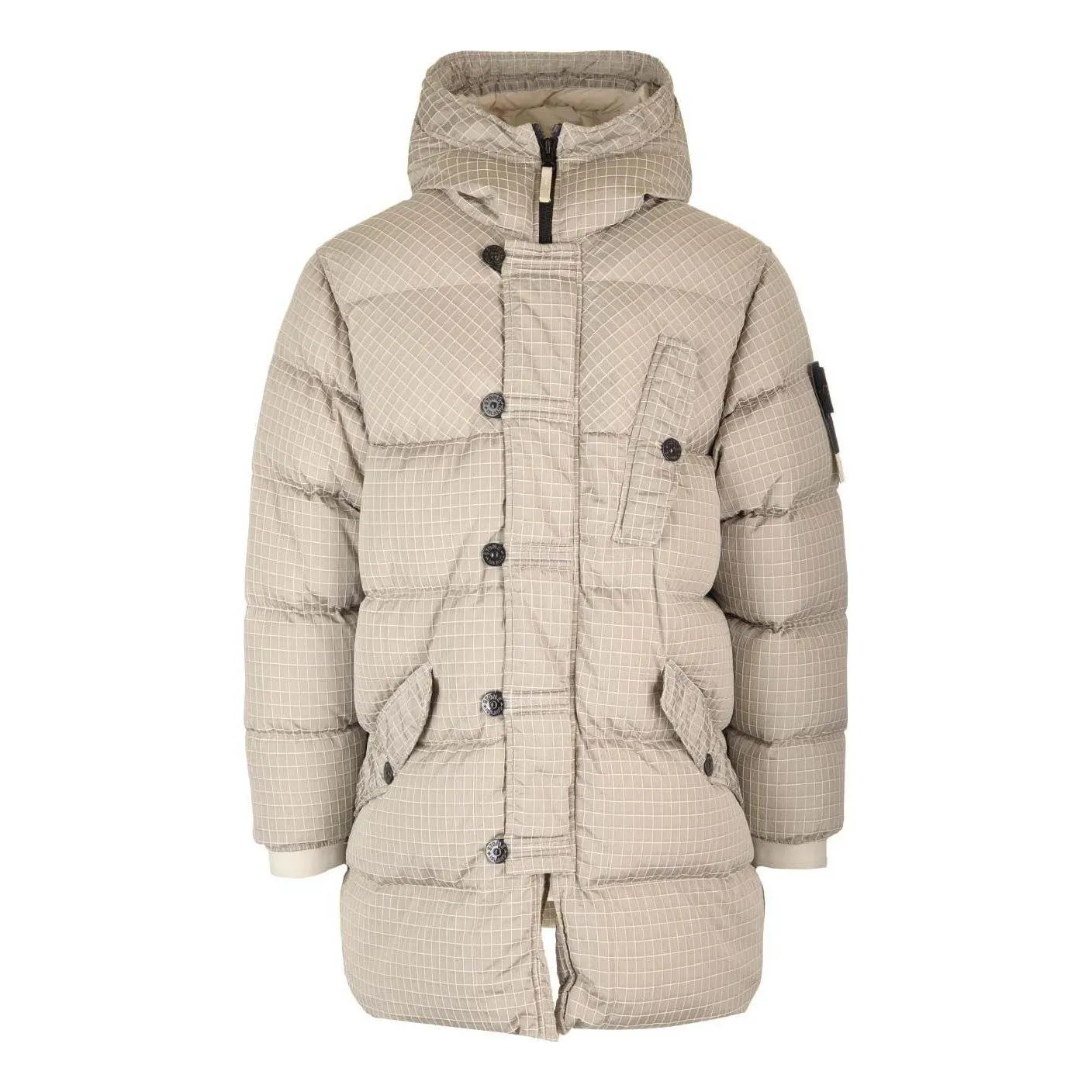 STONE ISLAND Logo-Patch Down Jacket 'Beige' 791571432-V0097 sold by KicksCrew