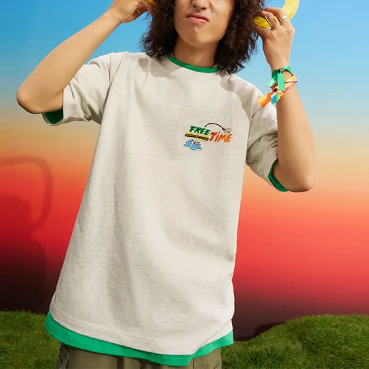 Converse Summer Fishing T-Shirt 'Grey' 10027222-A02 sold by KicksCrew product image thumbnail 3