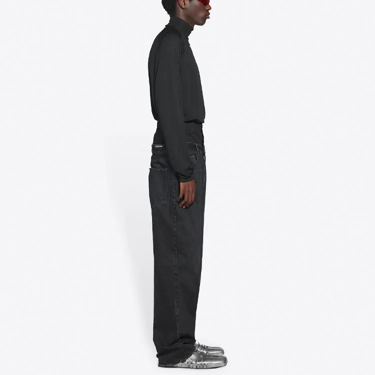 Balenciaga Double Waistband Pants 'Black' 661609TBP471055 sold by KicksCrew product image thumbnail 5