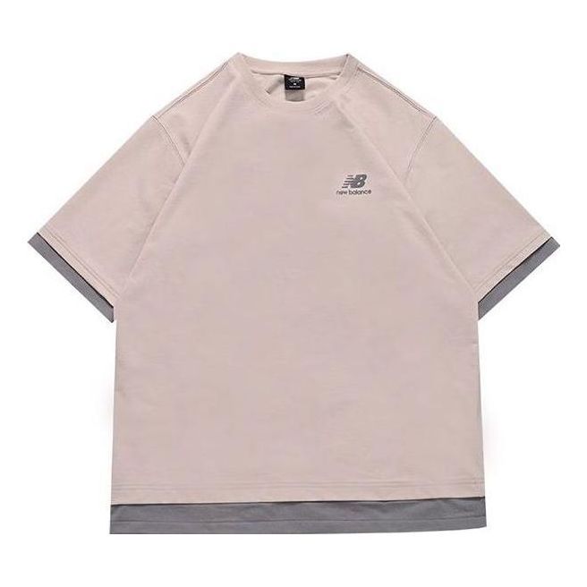 New Balance Sportswear Logo T-Shirt 'Pink Grey' AMT32353-TWF sold by KicksCrew