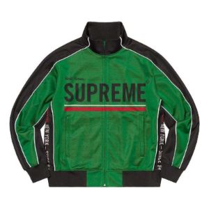 Supreme World Famous Jacquard Track Jacket 'Green Black' SUP-FW22-768 sold by KicksCrew