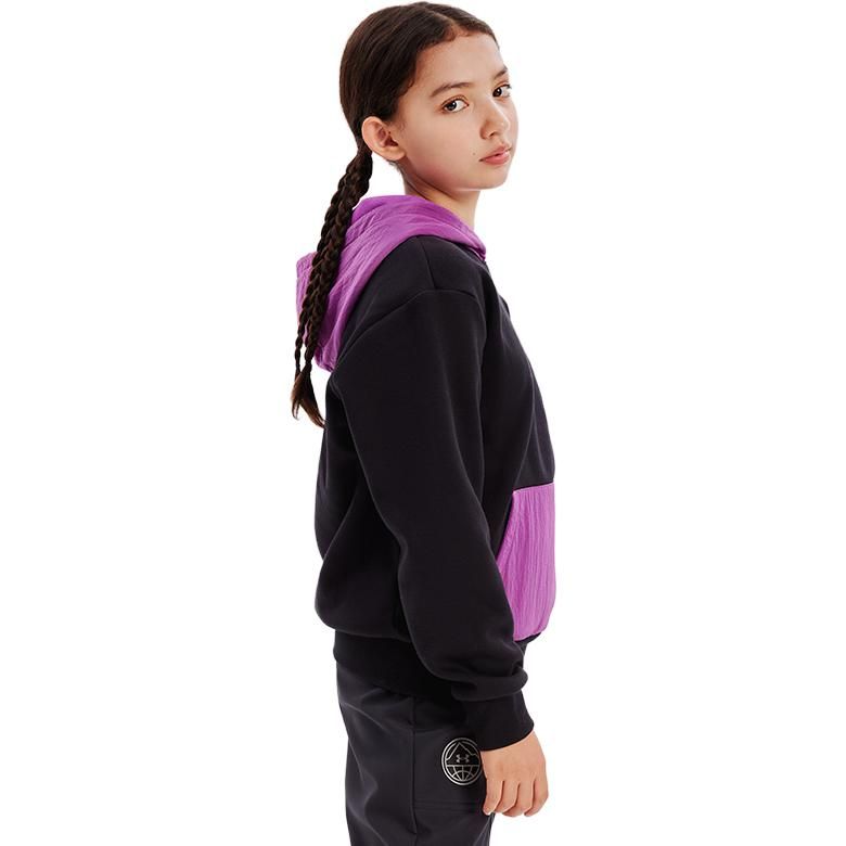 (GS) Under Armour Logo Graphic Hoodie 'Black Purple' 234203167 sold by KicksCrew product image thumbnail 3
