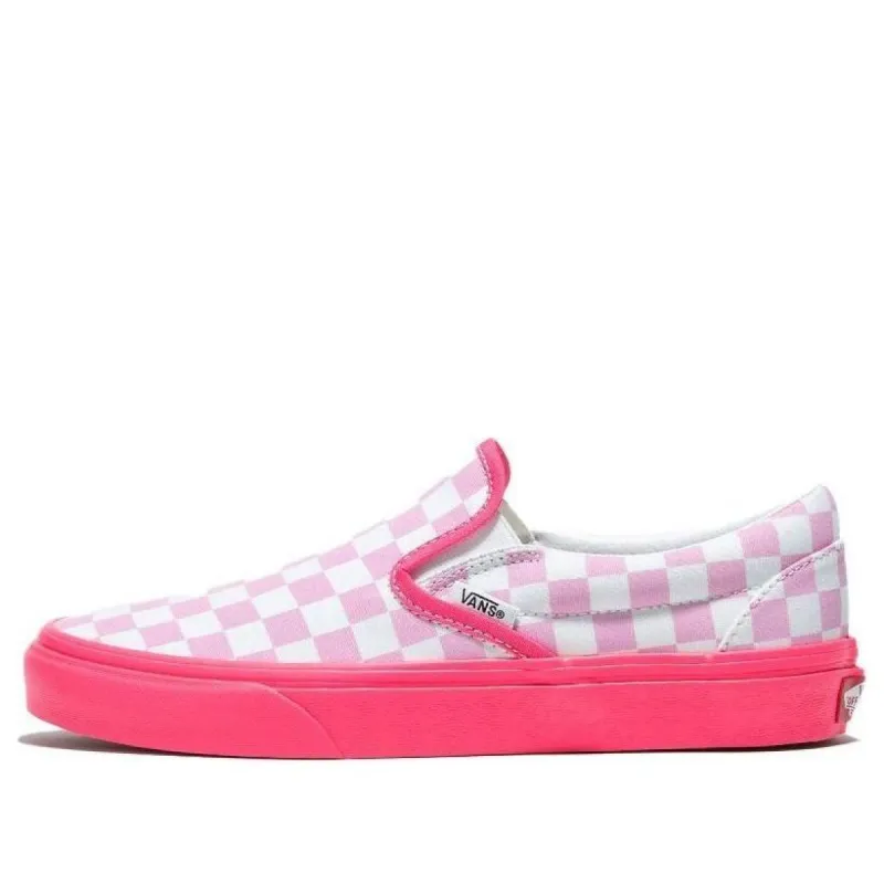 Vans slip-on CUSTOMS NEON 'Pink Checkerboard' VN0A3VC1444 sold by KicksCrew