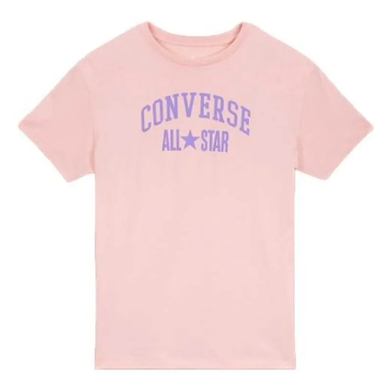 (WMNS) Converse Sport Graphic T-Shirt 'Pink Blue' 10017793-A02 sold by KicksCrew
