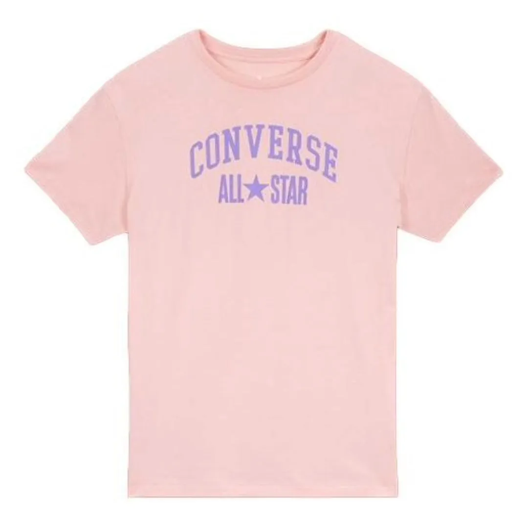 (WMNS) Converse Sport Graphic T-Shirt 'Pink Blue' 10017793-A02 sold by KicksCrew