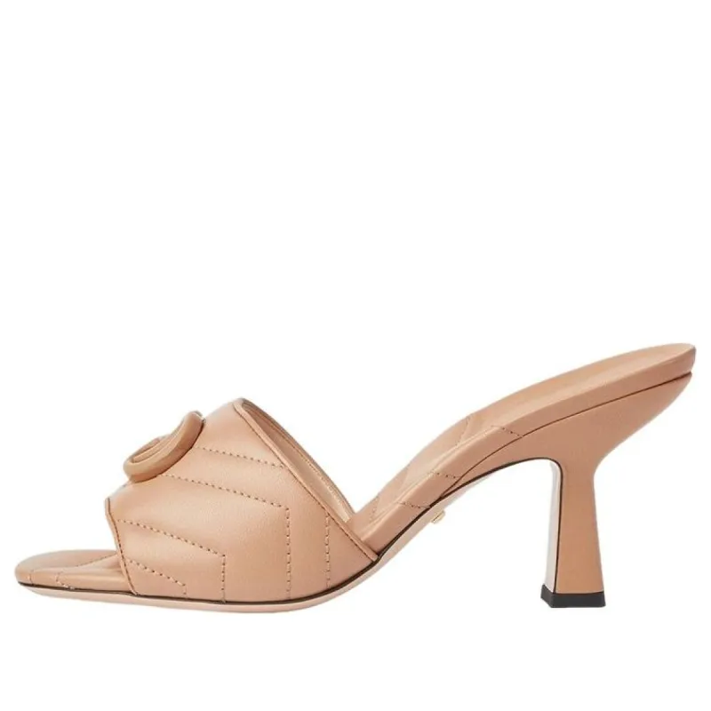 (WMNS) Gucci Double G Mid-Heel Slide Sandals 'Beige' 739133-BKO00-2754 sold by KicksCrew