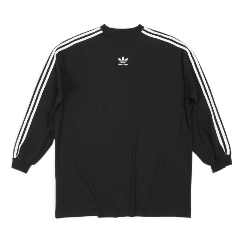 Balenciaga x adidas Long Sleeve T-shirt Oversized 'Black' 728789TNVA68482 sold by KicksCrew