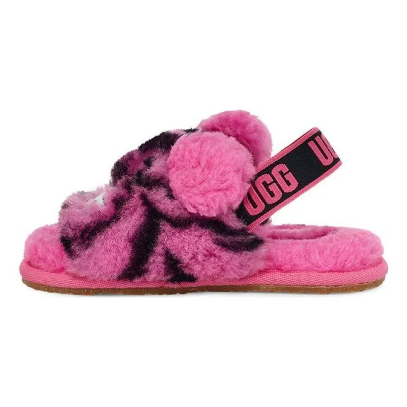 (TD) UGGFluff Yeah Slide Tiger Stuffie 'Carnation'  1124940T-CRNT sold by KicksCrew