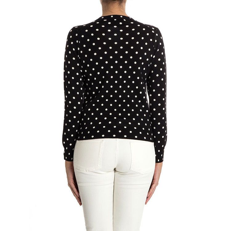 (WMNS) COMME des GARCONS PLAY Polka Dot Cardigan Black Emblem 'Black' AZ-N037-051-1 sold by KicksCrew product image thumbnail 3
