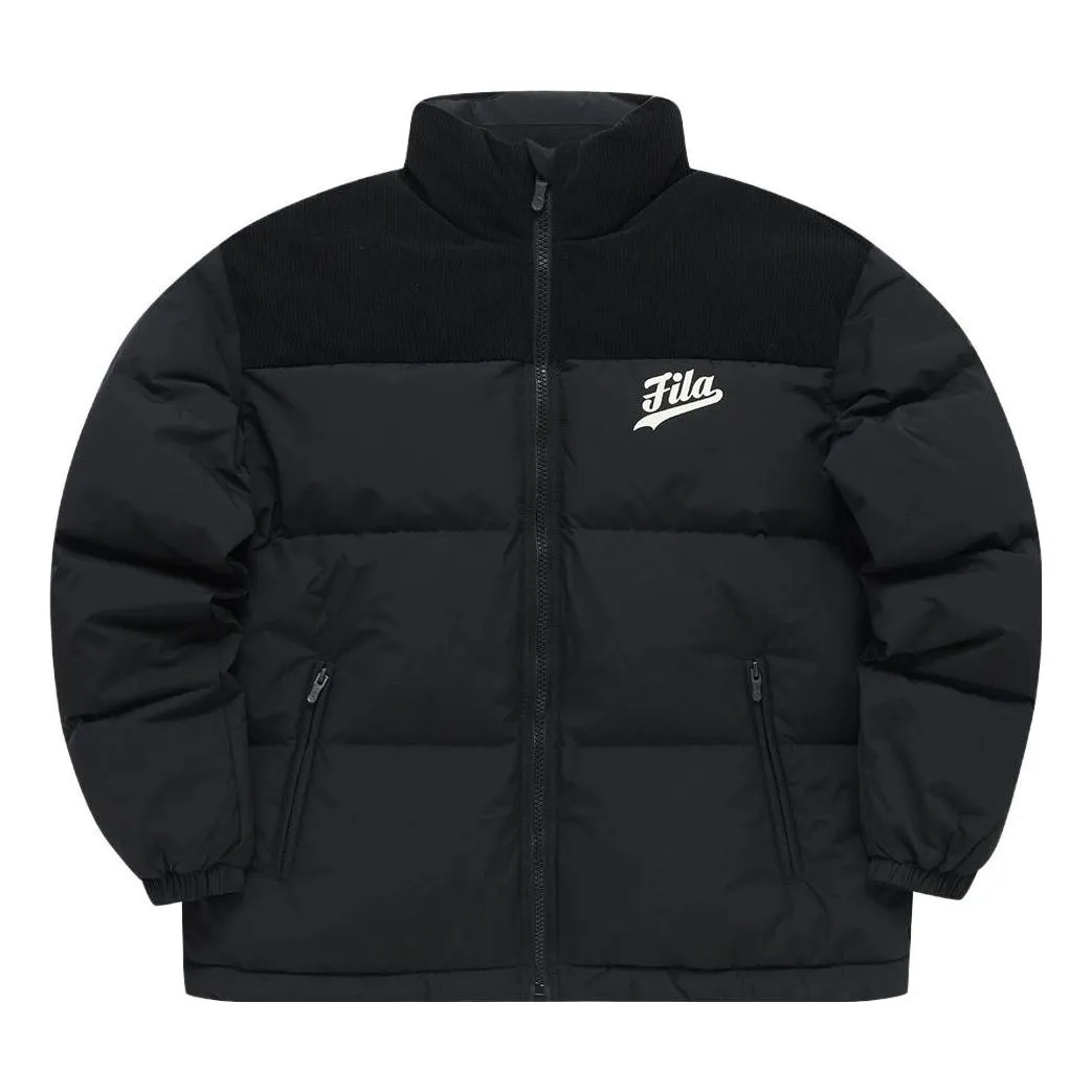FILA FUSION Logo Down Jacket 'Black' T11M342902F-BK sold by KicksCrew