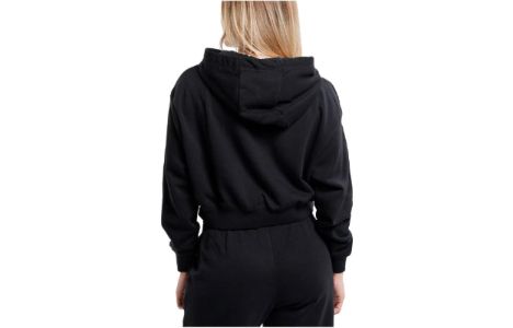 (WMNS) Nike Sportswear Club Fleece Oversized Crop Graphic Hoodie 'Black' DQ5850-010 sold by KicksCrew