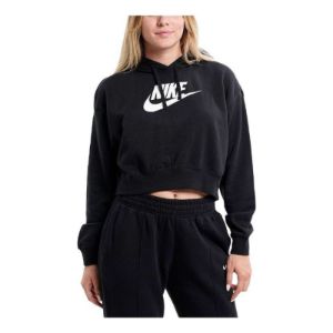 (WMNS) Nike Sportswear Club Fleece Oversized Crop Graphic Hoodie 'Black' DQ5850-010 sold by KicksCrew