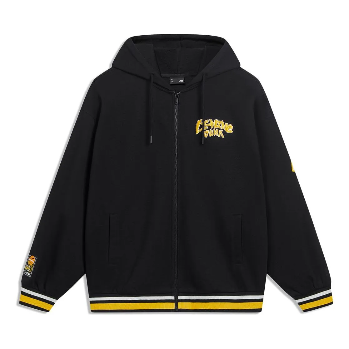 Li-Ning Hoops Graphic Hooded Jacket 'Black' AWDT549-2 sold by KicksCrew