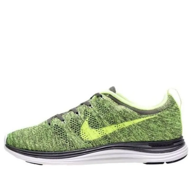 Nike Flyknit Lunar1+ 'Tarp Green Volt' 554887-371 sold by KicksCrew