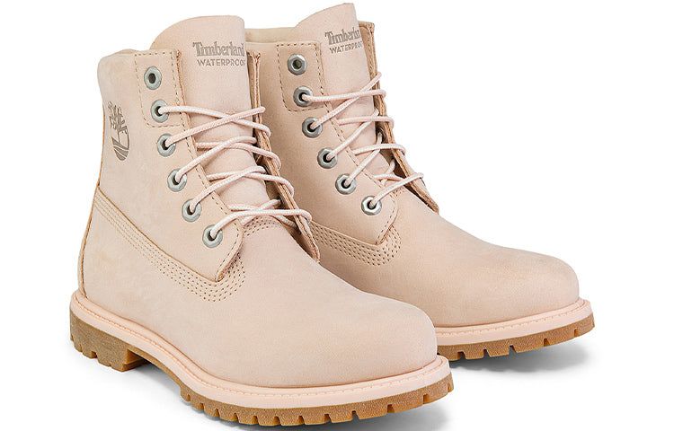 (WMNS) Timberland Paninara Collarless 6 Inch Waterproof Boots 'Light Pink Nubuck' A2KQM662 sold by KicksCrew product image thumbnail 4
