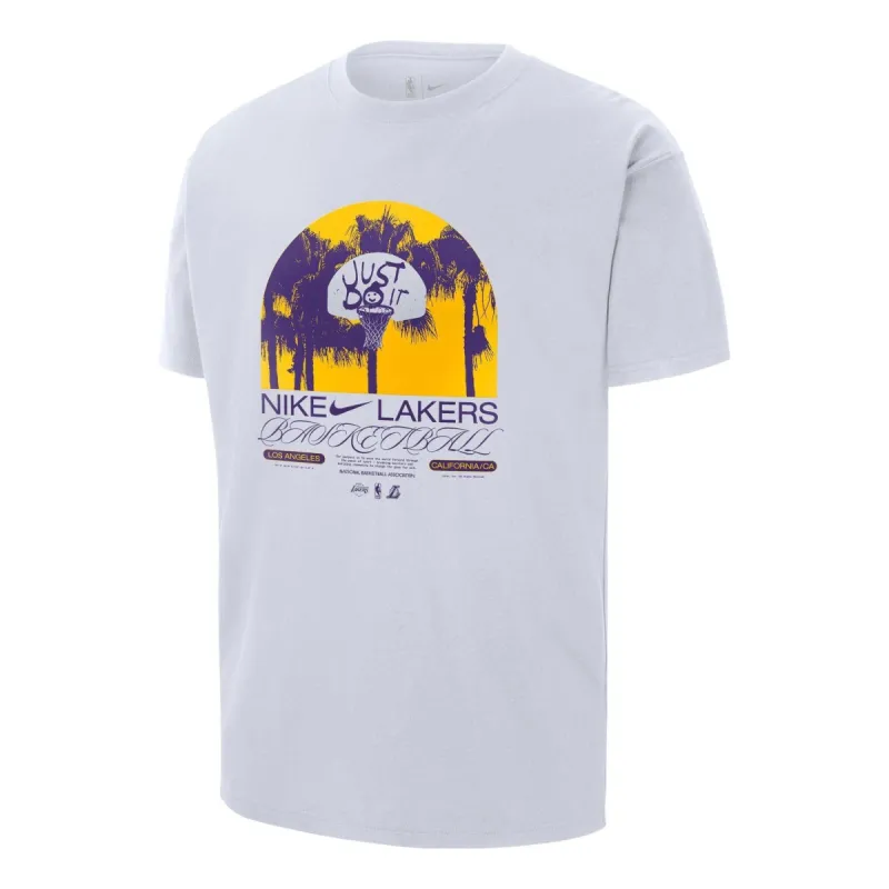 Nike LA Lakers Courtside T-Shirt 'White' DR6301-100 sold by KicksCrew