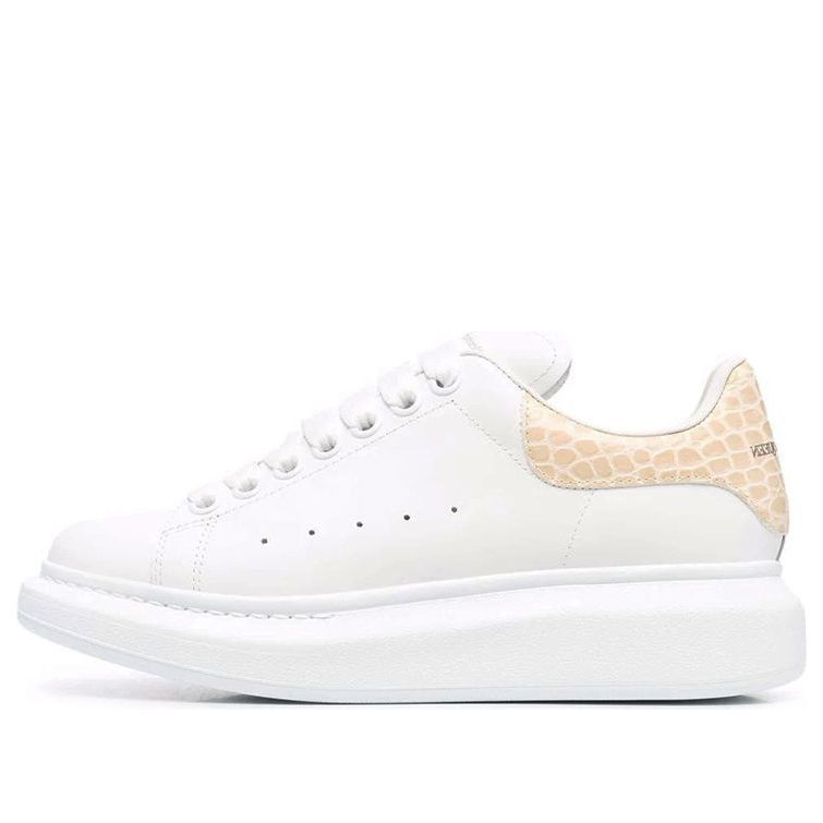 (WMNS) Alexander McQueen Oversized Sneaker 'White Sand' 553770WIBNA9758 sold by KicksCrew