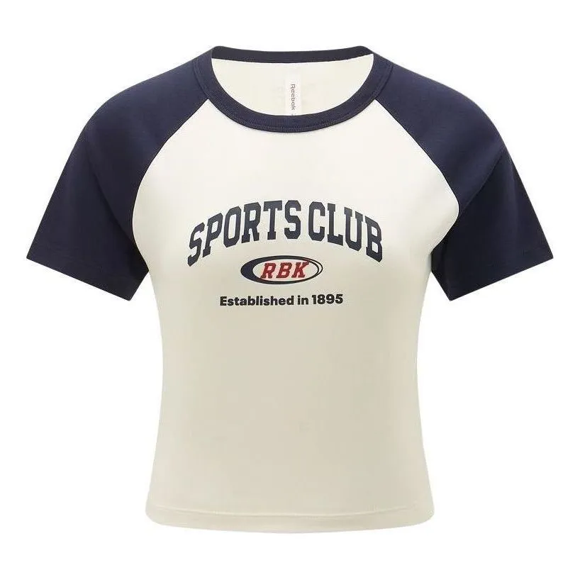 (WMNS) Reebok Sports Club T-Shirt 'White Navy' 24SRC406WGN2 sold by KicksCrew
