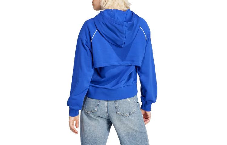 (WMNS) adidas Big Logo Hoodie 'Blue' IK0487 sold by KicksCrew product image thumbnail 2