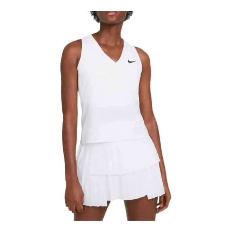 (WMNS) Nike Court Victory Tennis Tank 'White' CV4785-100 sold by KicksCrew
