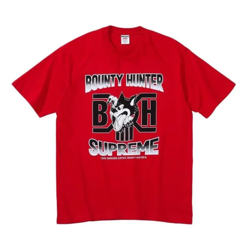 Supreme x Bounty Hunter Wolf T-Shirt 'Red White Black' SUP-FW23-111 sold by KicksCrew