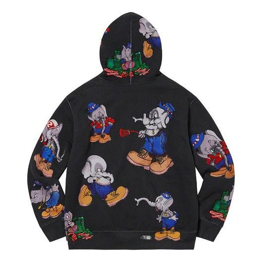 Supreme Elephant Hooded Sweatshirt 'Black White Blue' SUP-FW22-005 sold by KicksCrew product image thumbnail 2