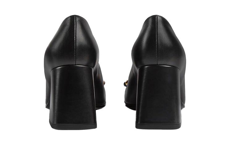 (WMNS) GUCCI Mid-heel Pump with Horsebit 'Black Leather' 643886-C9D00-1000 sold by KicksCrew product image thumbnail 4