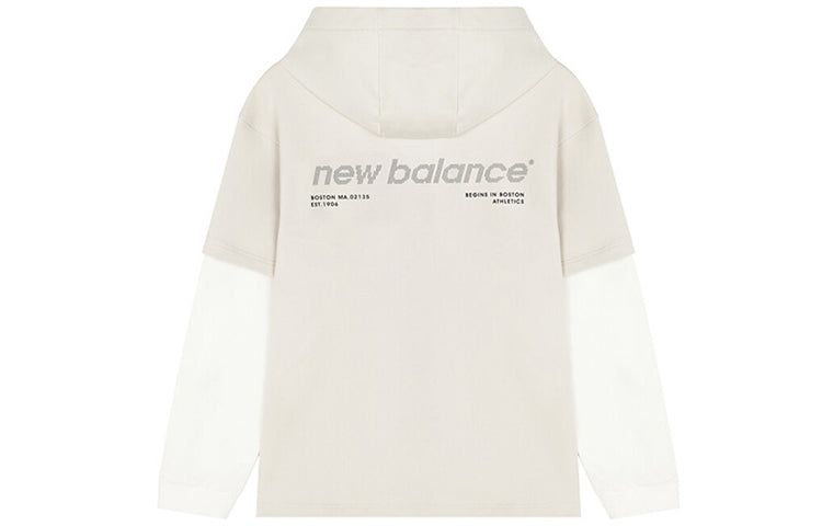 New Balance Logo Hoodie 'Beige White' 5CC39543-LBE sold by KicksCrew product image thumbnail 2