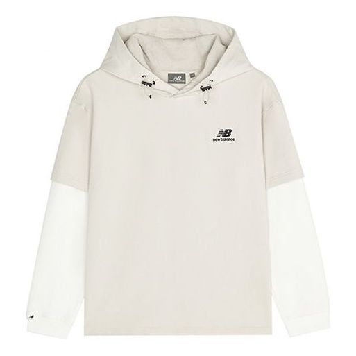 New Balance Logo Hoodie 'Beige White' 5CC39543-LBE sold by KicksCrew