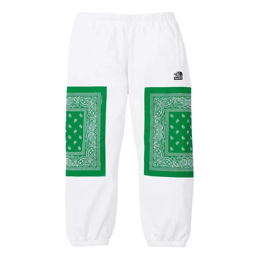 Supreme x The North Face Bandana Sweatpants 'White Green' SUP-SS22-865 sold by KicksCrew