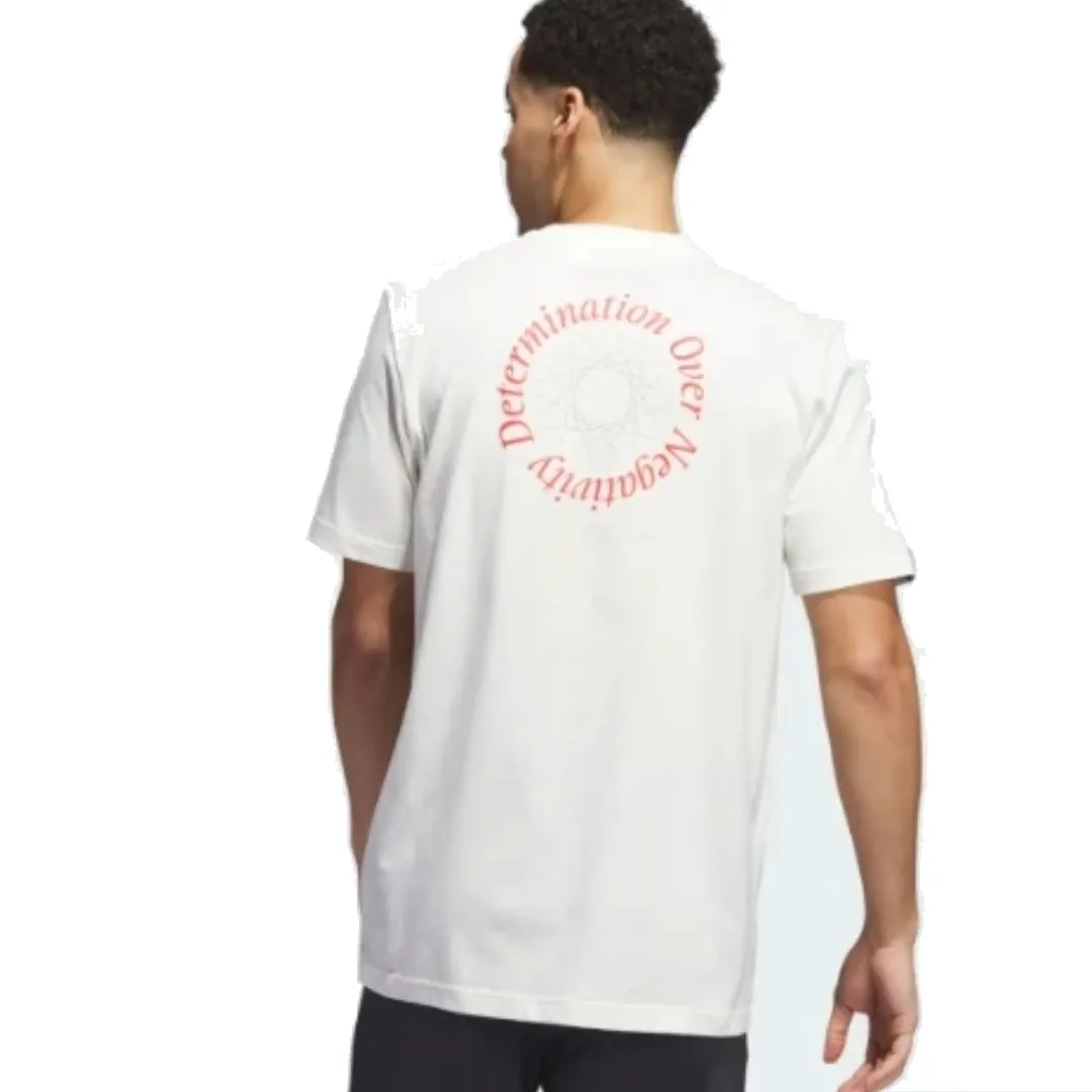 adidas Donovan Mitchell Graphic T-Shirt 'White Pink' II7786 sold by KicksCrew product image thumbnail 2