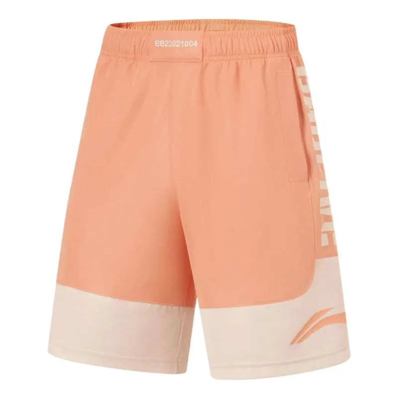 Li-Ning BadFive Logo Basketball Shorts 'Light Orange' AAPT045-6 sold by KicksCrew