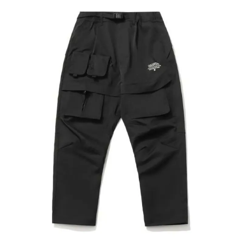 Li-Ning BadFive Loose Cargo Pants 'Black' AKXR071-2 sold by KicksCrew
