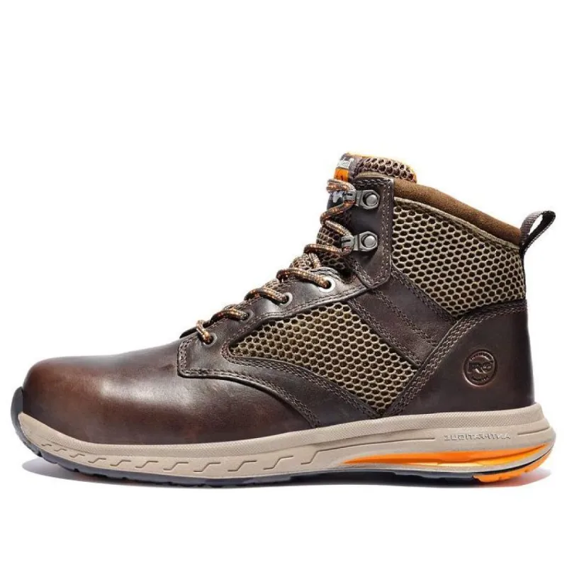 Timberland Pro Men's Drivetrain Mid Safety Boots 'Brown' A1X16214 made by Timberland